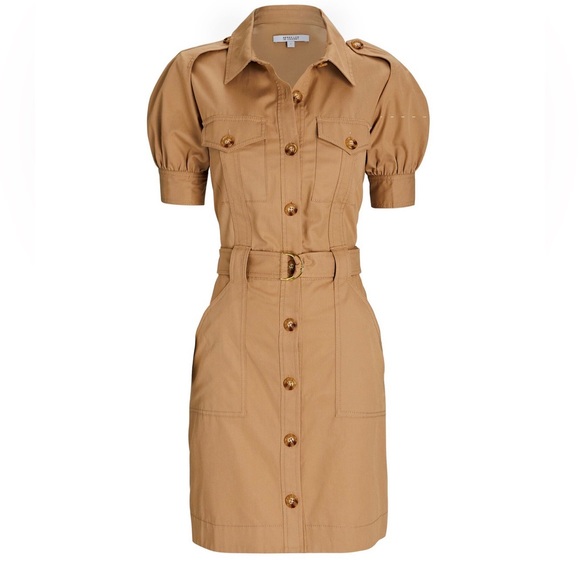 Derek Lam Echo Belted Twill Utility Dress - Size 10 - Picture 1 of 6